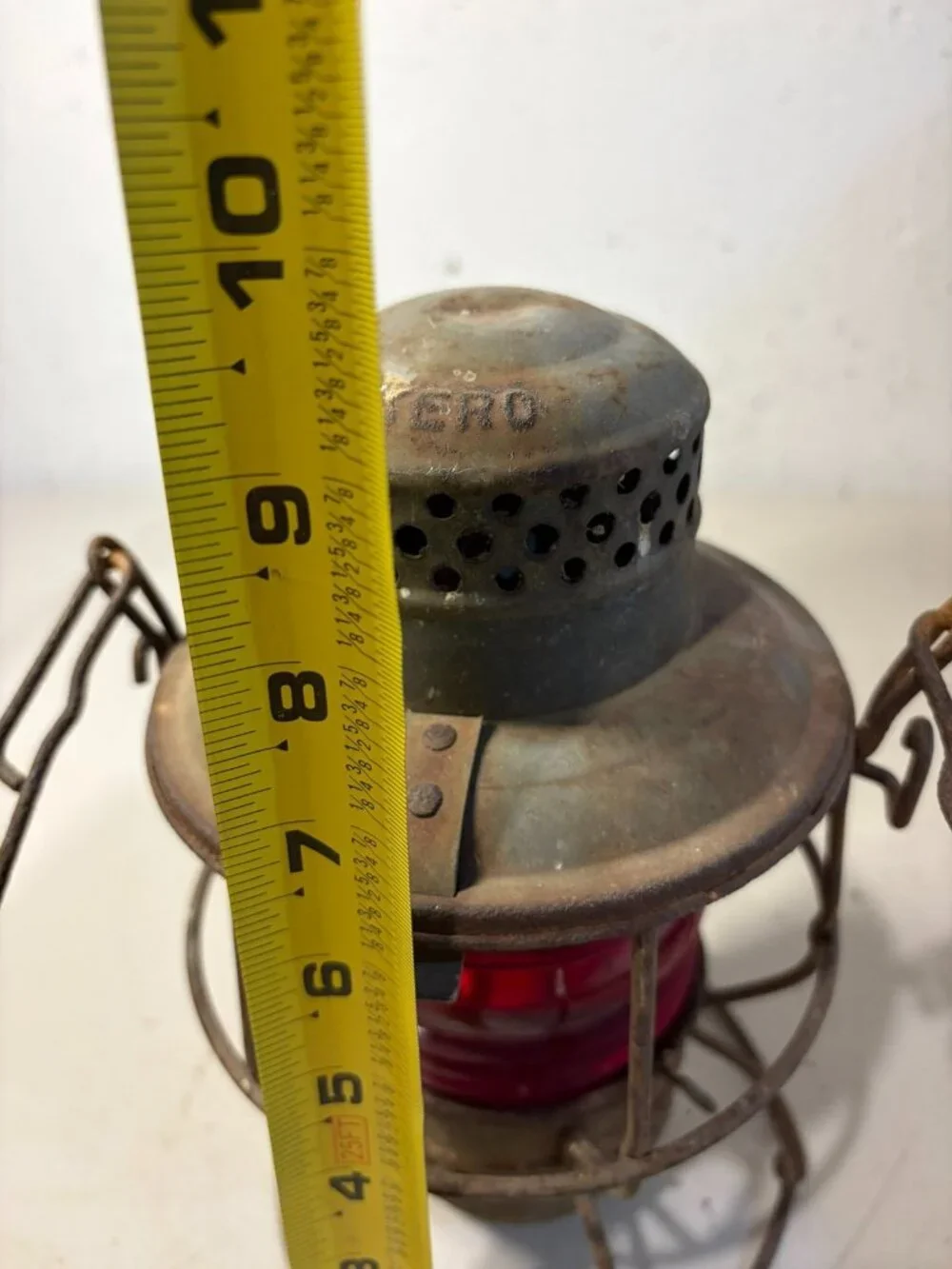 Antique Adlake SOU RY Red Globe Railroad Lantern Lamp